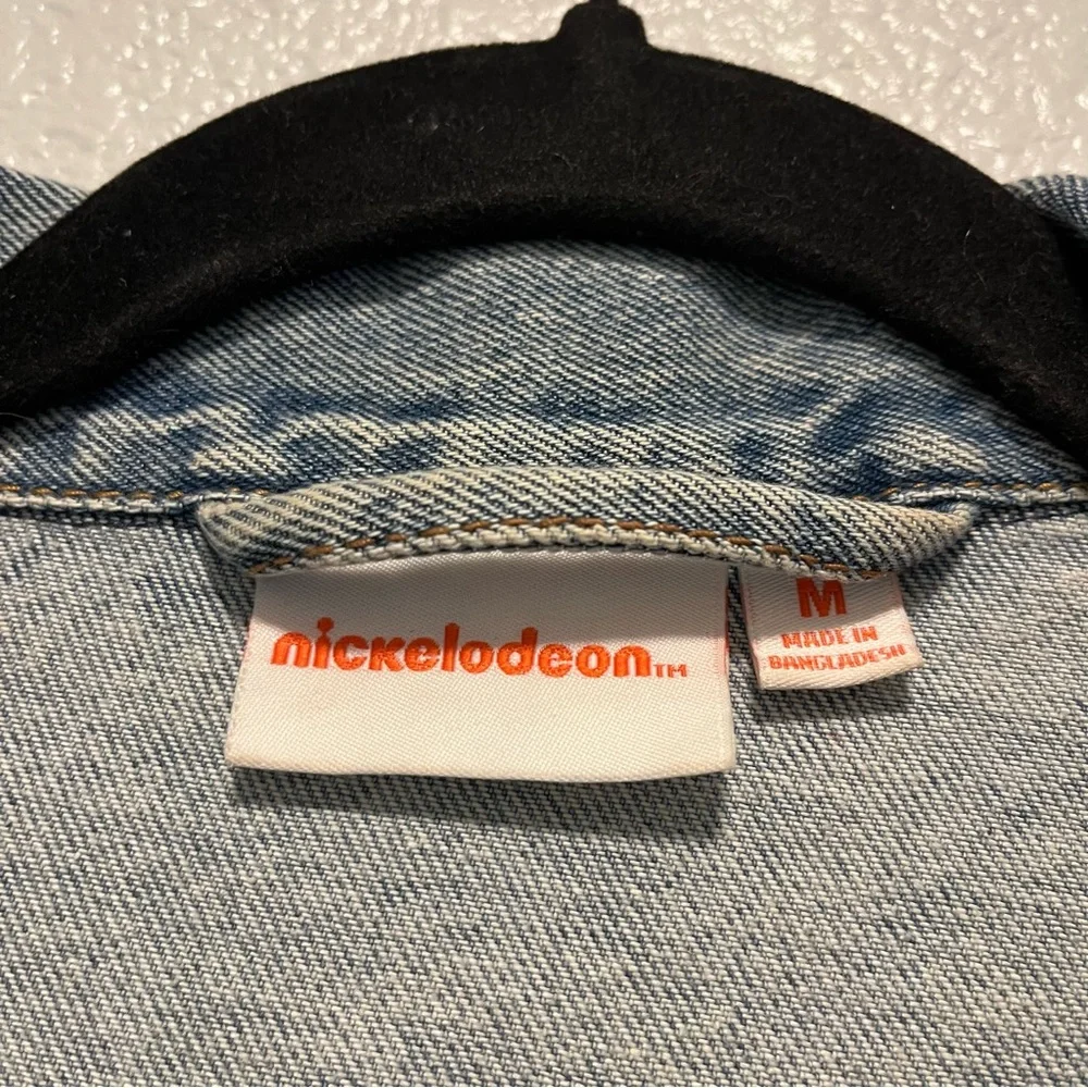 Nickelodeon 90s Kid Denim Jacket Adult Medium Jean Jacket Gift Y2K Classic - Picture 3 of 7